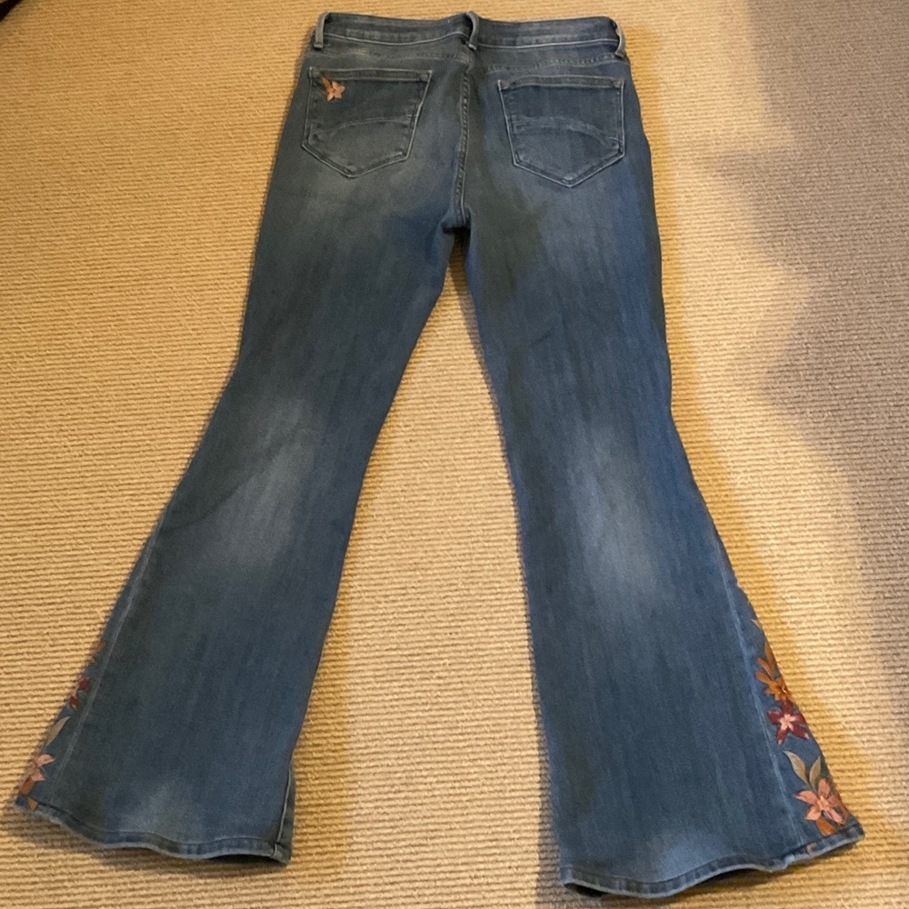 DRIFTWOOD Blue Jeans with Floral Embroidery size 29 - Picture 4 of 8